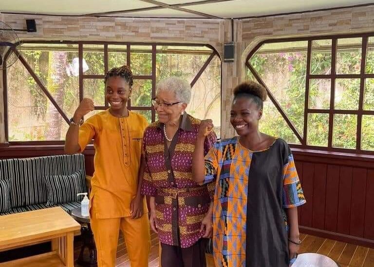 YONER’s mentees, Deborah K Gonkpah and Tawah Tamba Interviewed Former President Ellen Johnson Sirleaf.